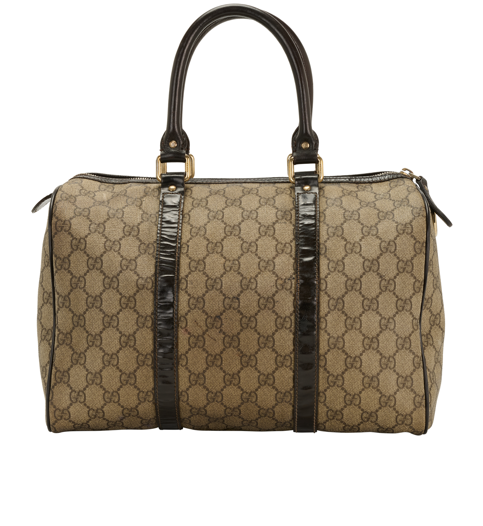 Boston Bowling, &pound;395, Handbags, Beige, Canvas, Back view